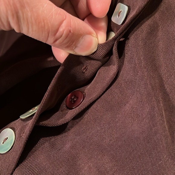 Soft Surroundings Brown Button Down Shirt 2X - Picture 9 of 9